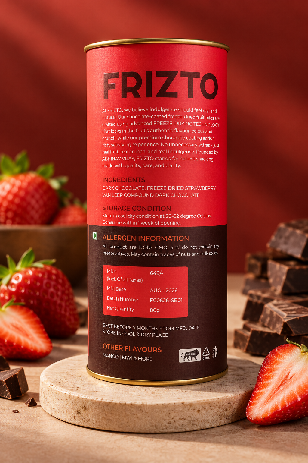 Freeze Dried Strawberry Chocolate